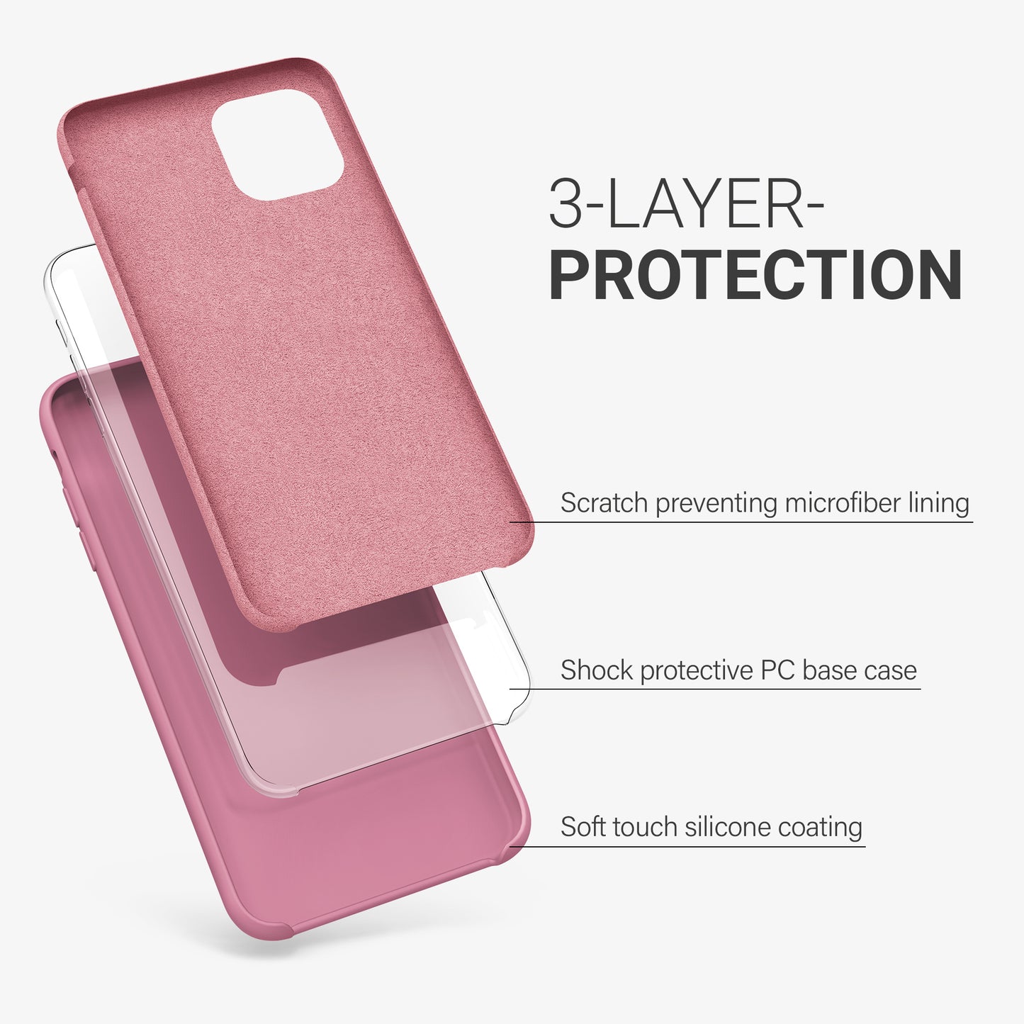 kwmobile Handyhülle für Apple iPhone 11 Pro Hülle - Case Silikon - Kabelloses Laden - Schutzhülle Cover