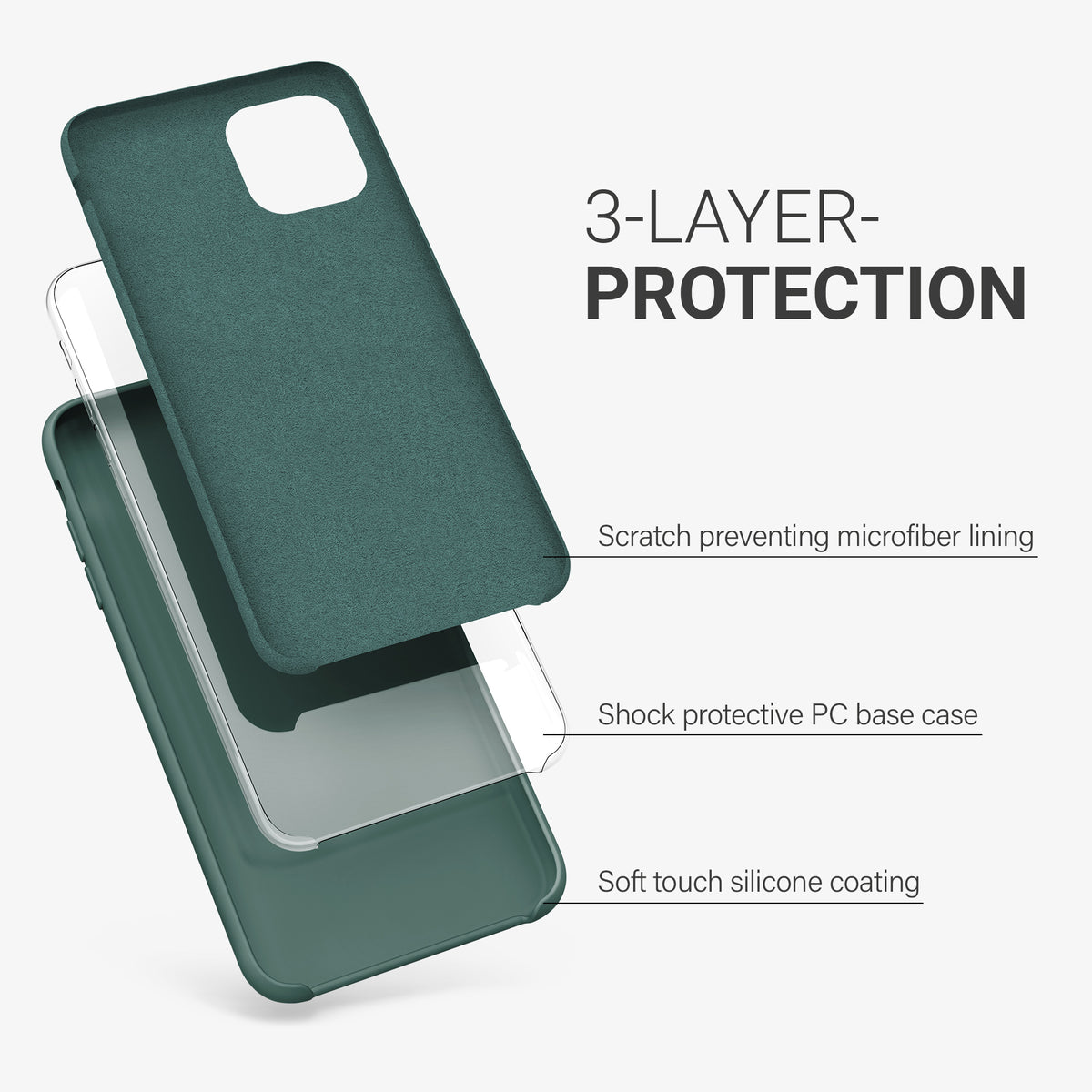 kwmobile Handyhülle für Apple iPhone 11 Pro Hülle - Case Silikon - Kabelloses Laden - Schutzhülle Cover