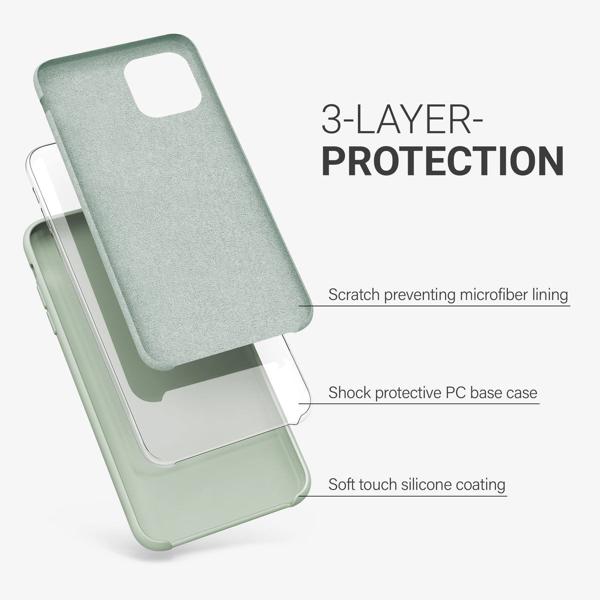 kwmobile Handyhülle für Apple iPhone 11 Pro Hülle - Case Silikon - Kabelloses Laden - Schutzhülle Cover