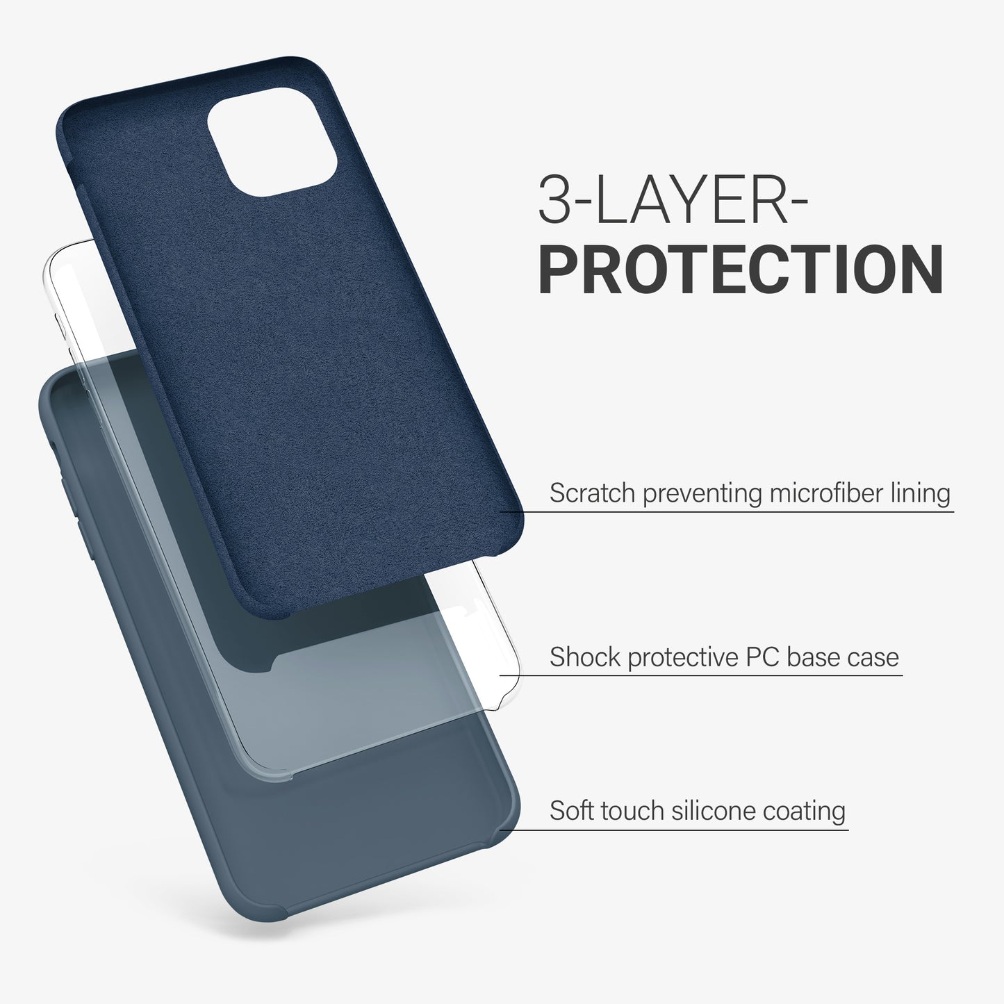 kwmobile Handyhülle für Apple iPhone 11 Pro Hülle - Case Silikon - Kabelloses Laden - Schutzhülle Cover