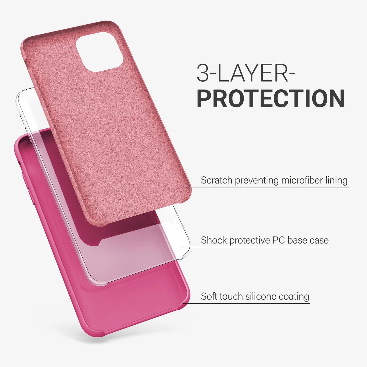 kwmobile Handyhülle für Apple iPhone 11 Pro Hülle - Case Silikon - Kabelloses Laden - Schutzhülle Cover