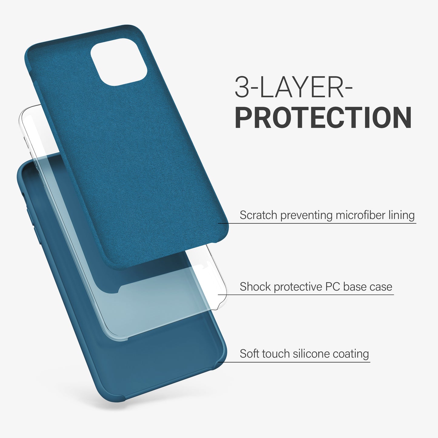 kwmobile Handyhülle für Apple iPhone 11 Pro Hülle - Case Silikon - Kabelloses Laden - Schutzhülle Cover