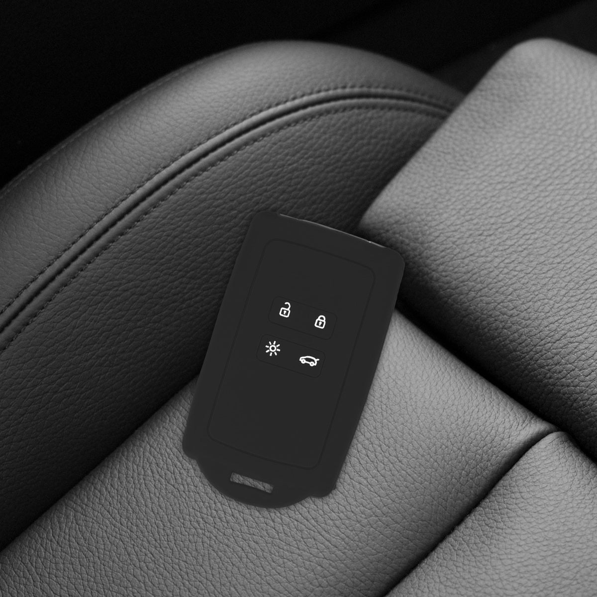 kwmobile Autoschlüssel Hülle kompatibel mit Renault 4-Tasten Smartkey Autoschlüssel (nur Keyless Go) - Schutzhülle Cover