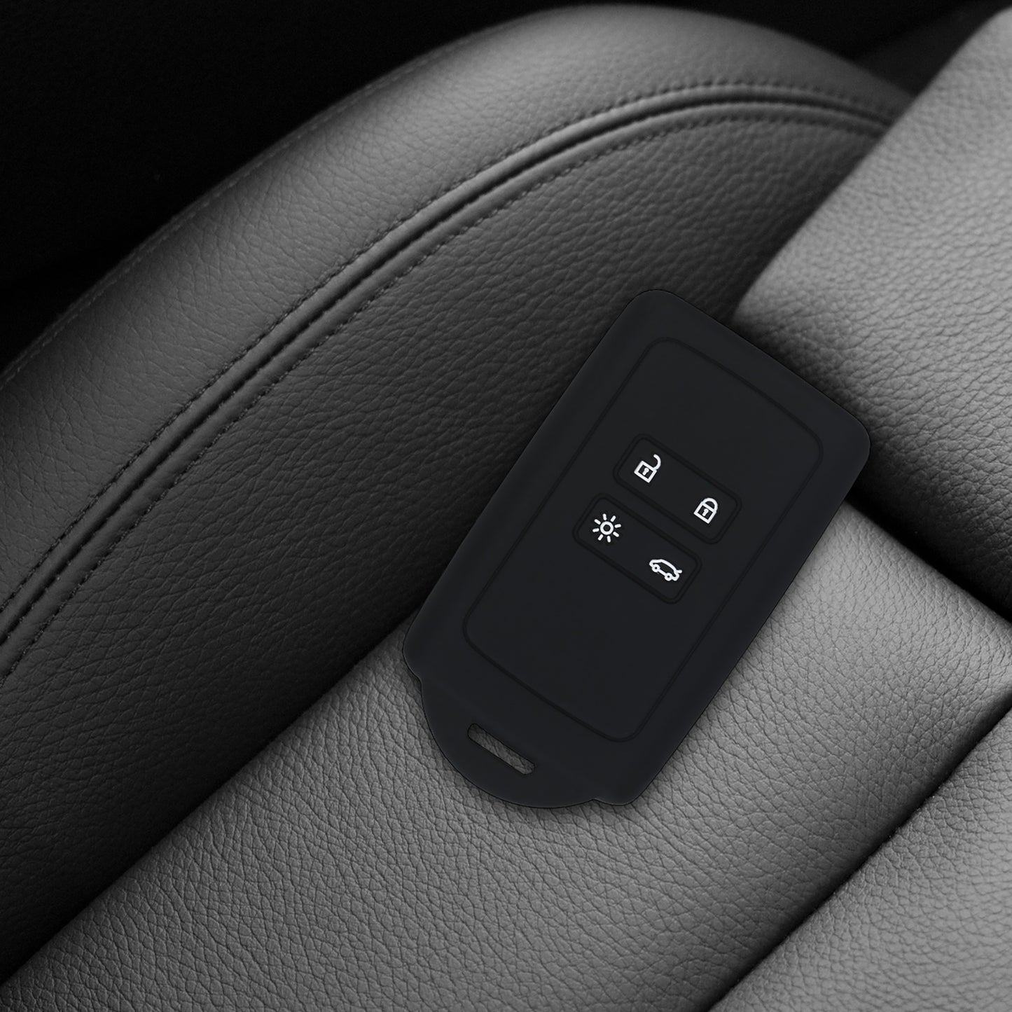kwmobile Autoschlüssel Hülle kompatibel mit Renault 4-Tasten Smartkey Autoschlüssel (nur Keyless Go) - Schutzhülle Cover