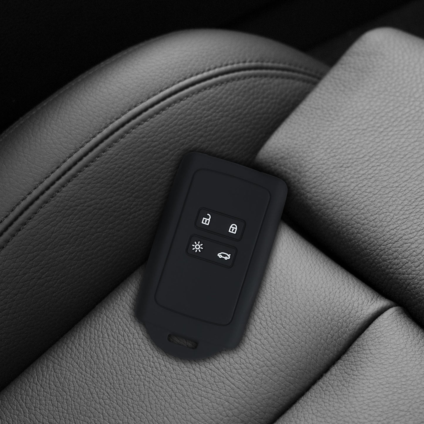 kwmobile Autoschlüssel Hülle kompatibel mit Renault 4-Tasten Smartkey Autoschlüssel (nur Keyless Go) - Schutzhülle Cover