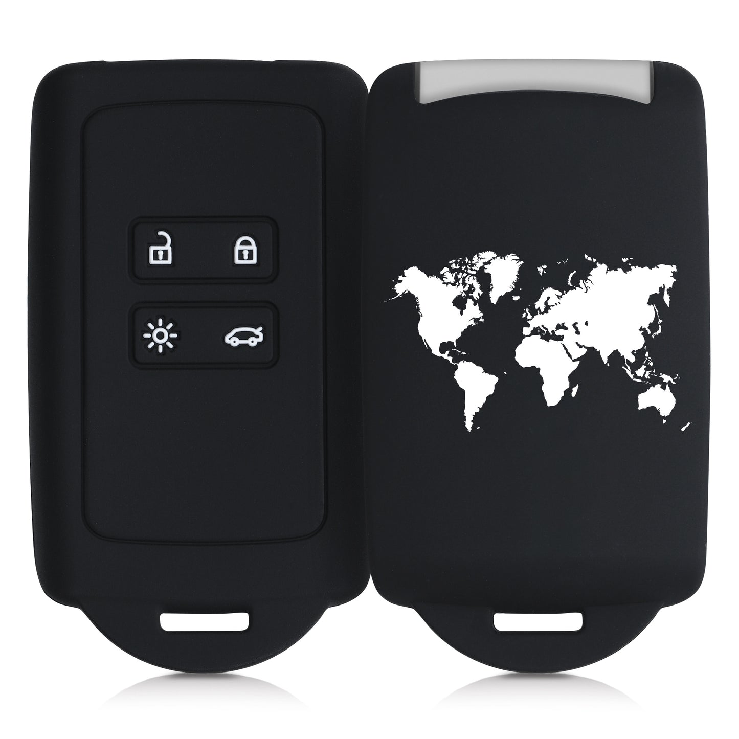kwmobile Autoschlüssel Hülle kompatibel mit Renault 4-Tasten Smartkey Autoschlüssel (nur Keyless Go) - Schutzhülle Cover
