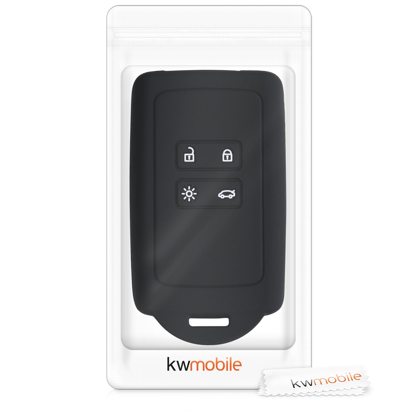 kwmobile Autoschlüssel Hülle kompatibel mit Renault 4-Tasten Smartkey Autoschlüssel (nur Keyless Go) - Schutzhülle Cover