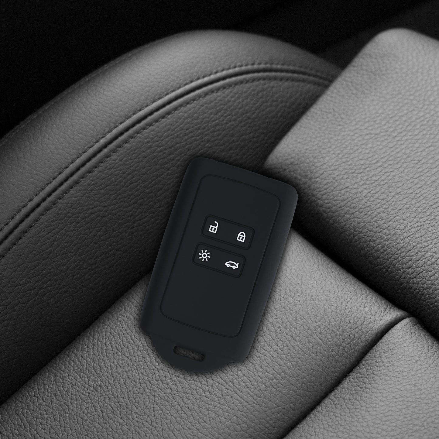 kwmobile Autoschlüssel Hülle kompatibel mit Renault 4-Tasten Smartkey Autoschlüssel (nur Keyless Go) - Schutzhülle Cover