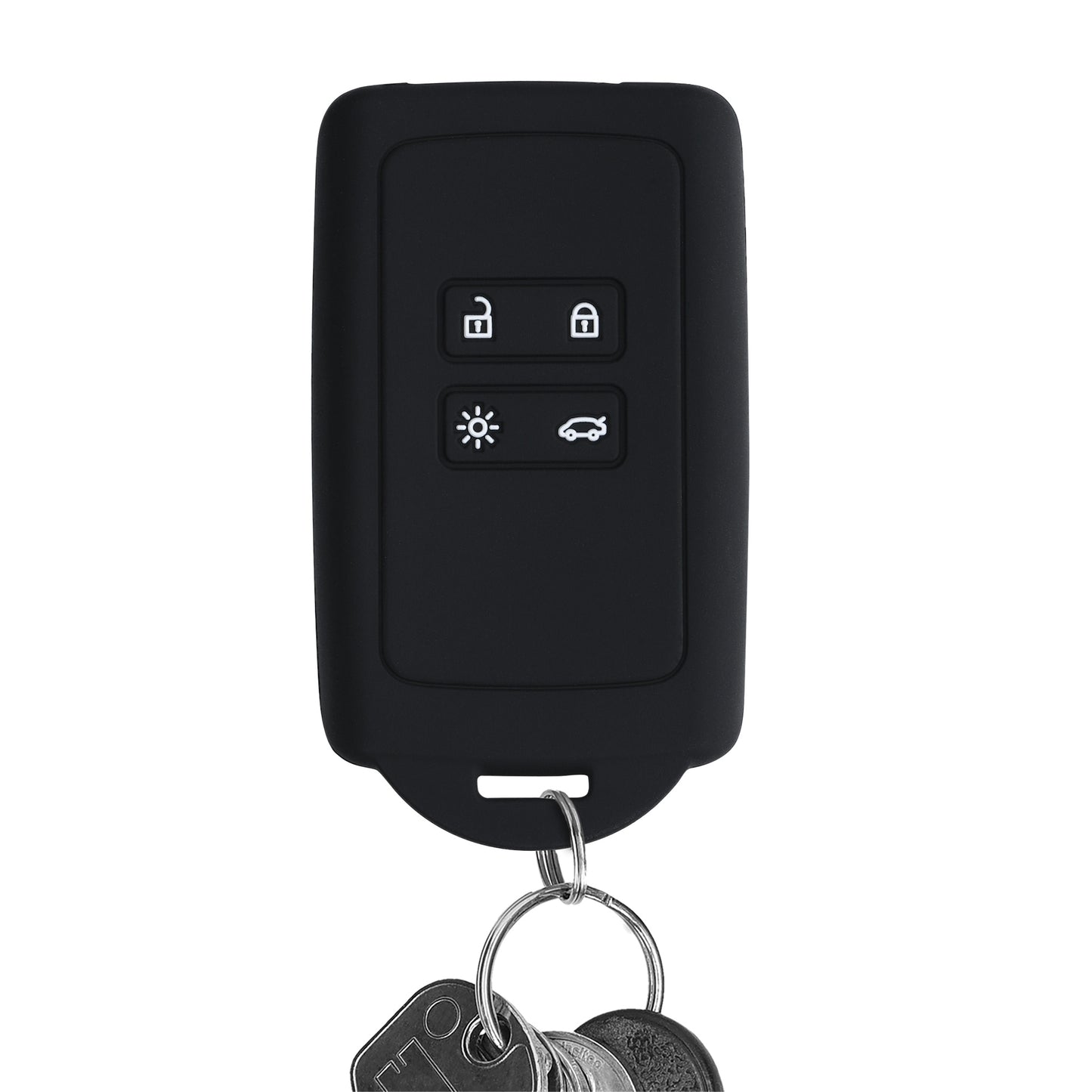 kwmobile Autoschlüssel Hülle kompatibel mit Renault 4-Tasten Smartkey Autoschlüssel (nur Keyless Go) - Schutzhülle Cover