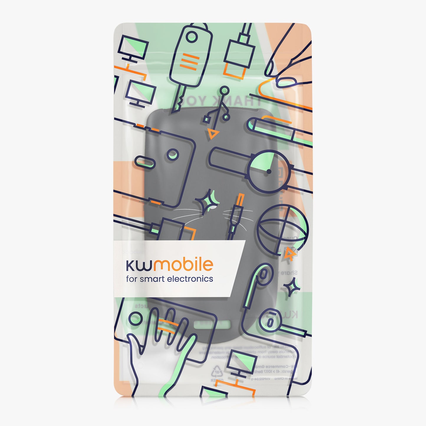 kwmobile Autoschlüssel Hülle kompatibel mit Renault 4-Tasten Smartkey Autoschlüssel (nur Keyless Go) - Schutzhülle Cover