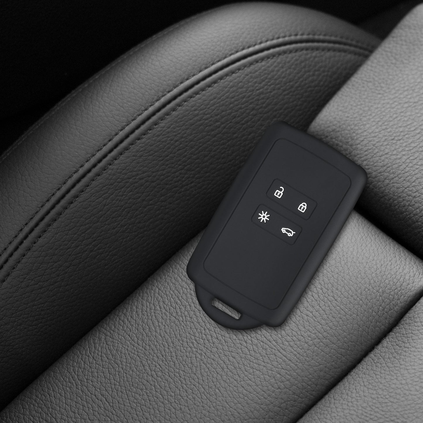 kwmobile Autoschlüssel Hülle kompatibel mit Renault 4-Tasten Smartkey Autoschlüssel (nur Keyless Go) - Schutzhülle Cover