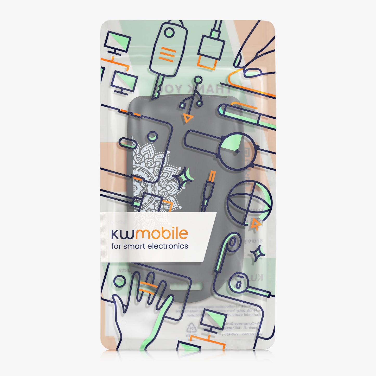 kwmobile Autoschlüssel Hülle kompatibel mit Renault 4-Tasten Smartkey Autoschlüssel (nur Keyless Go) - Schutzhülle Cover
