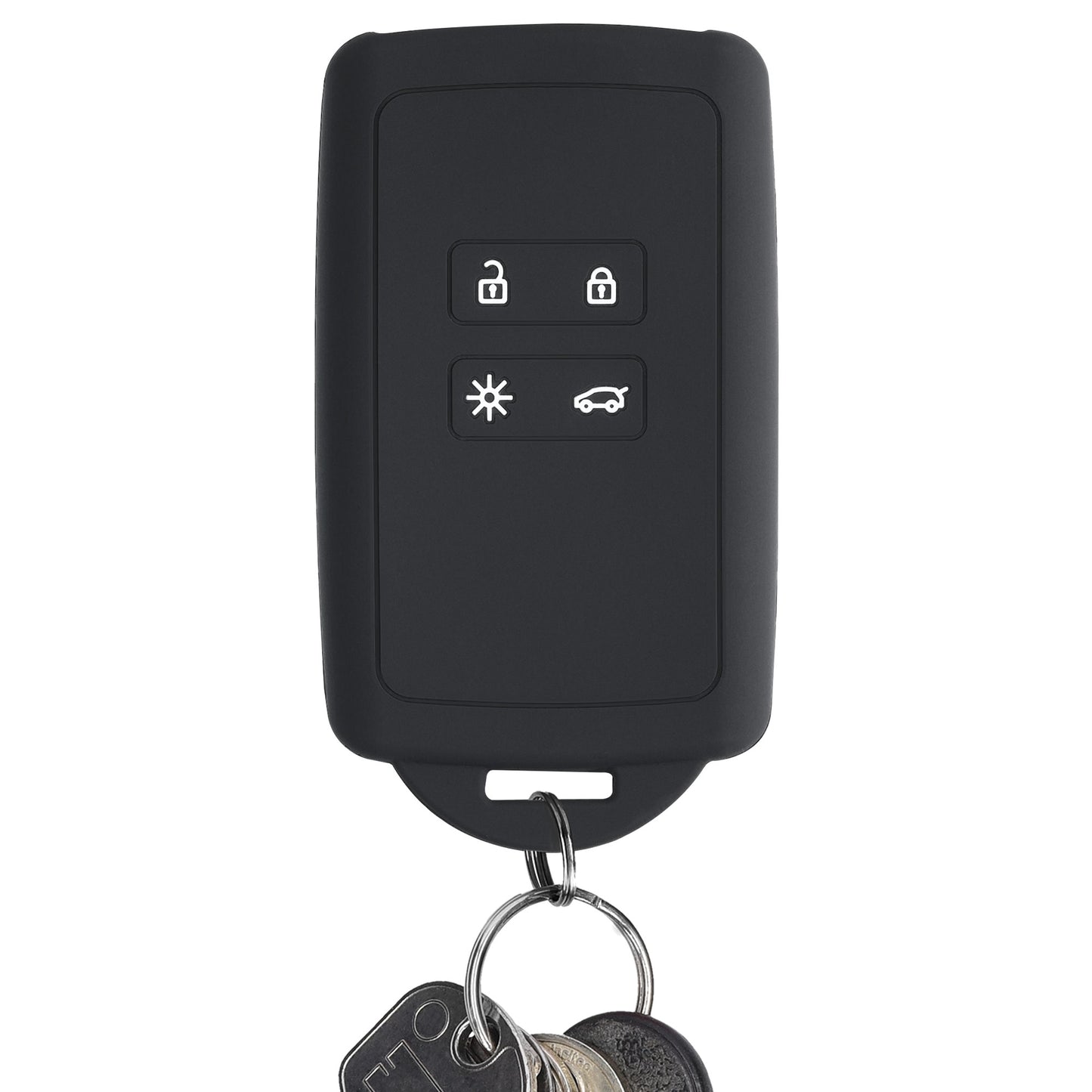 kwmobile Autoschlüssel Hülle kompatibel mit Renault 4-Tasten Smartkey Autoschlüssel (nur Keyless Go) - Schutzhülle Cover