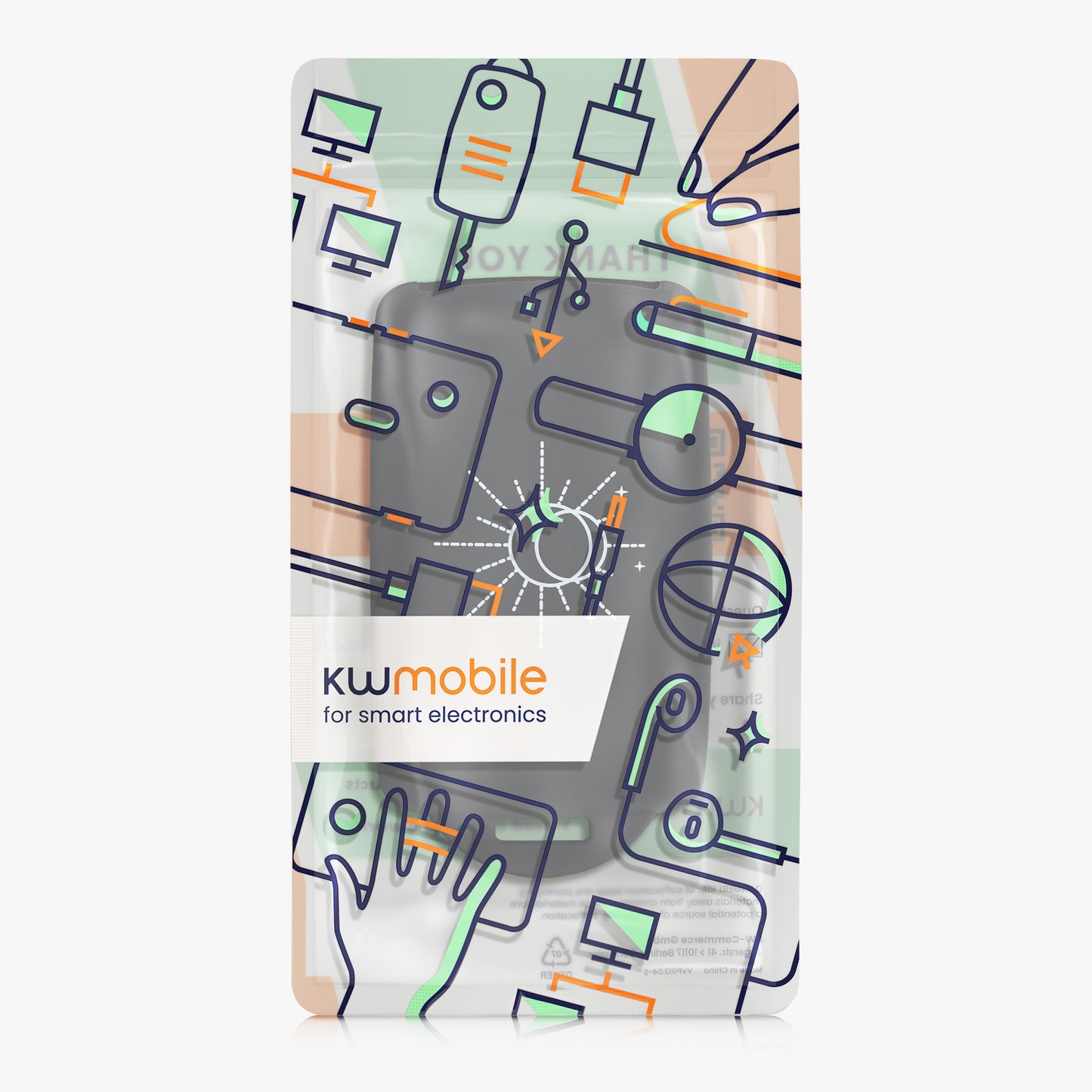 kwmobile Autoschlüssel Hülle kompatibel mit Renault 4-Tasten Smartkey Autoschlüssel (nur Keyless Go) - Schutzhülle Cover