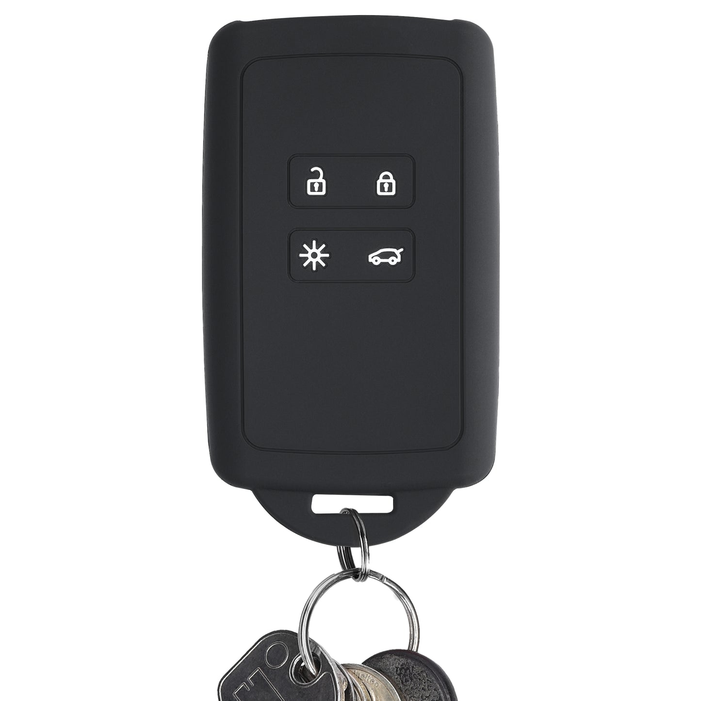 kwmobile Autoschlüssel Hülle kompatibel mit Renault 4-Tasten Smartkey Autoschlüssel (nur Keyless Go) - Schutzhülle Cover