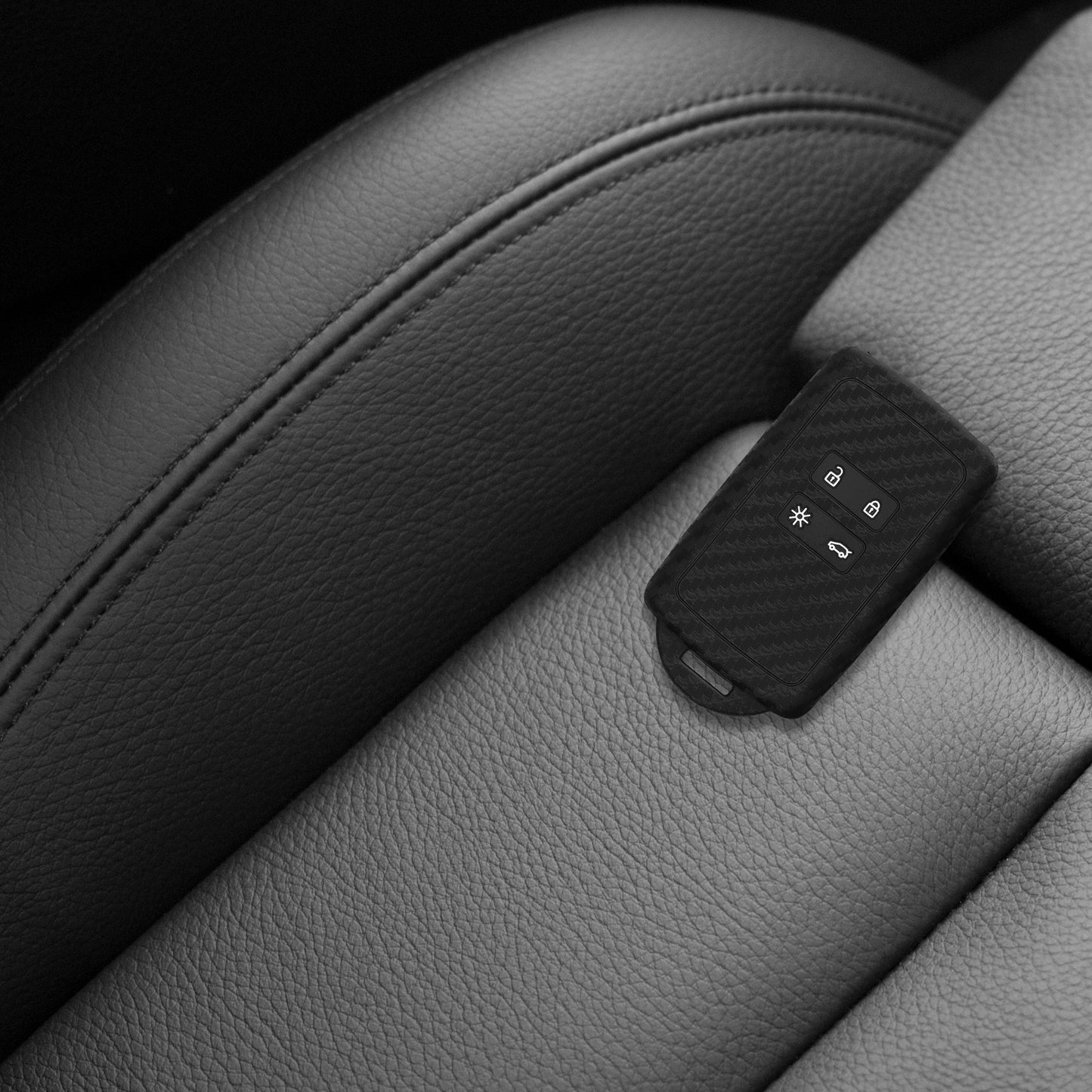 kwmobile Autoschlüssel Hülle kompatibel mit Renault 4-Tasten Smartkey Autoschlüssel (nur Keyless Go) - Schutzhülle Cover
