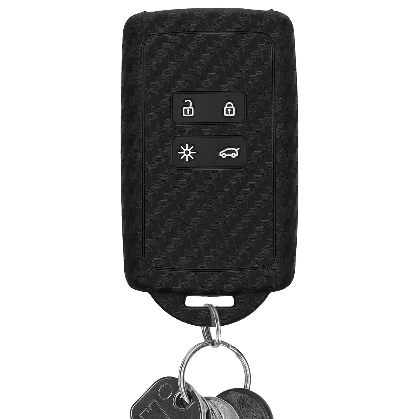 kwmobile Autoschlüssel Hülle kompatibel mit Renault 4-Tasten Smartkey Autoschlüssel (nur Keyless Go) - Schutzhülle Cover
