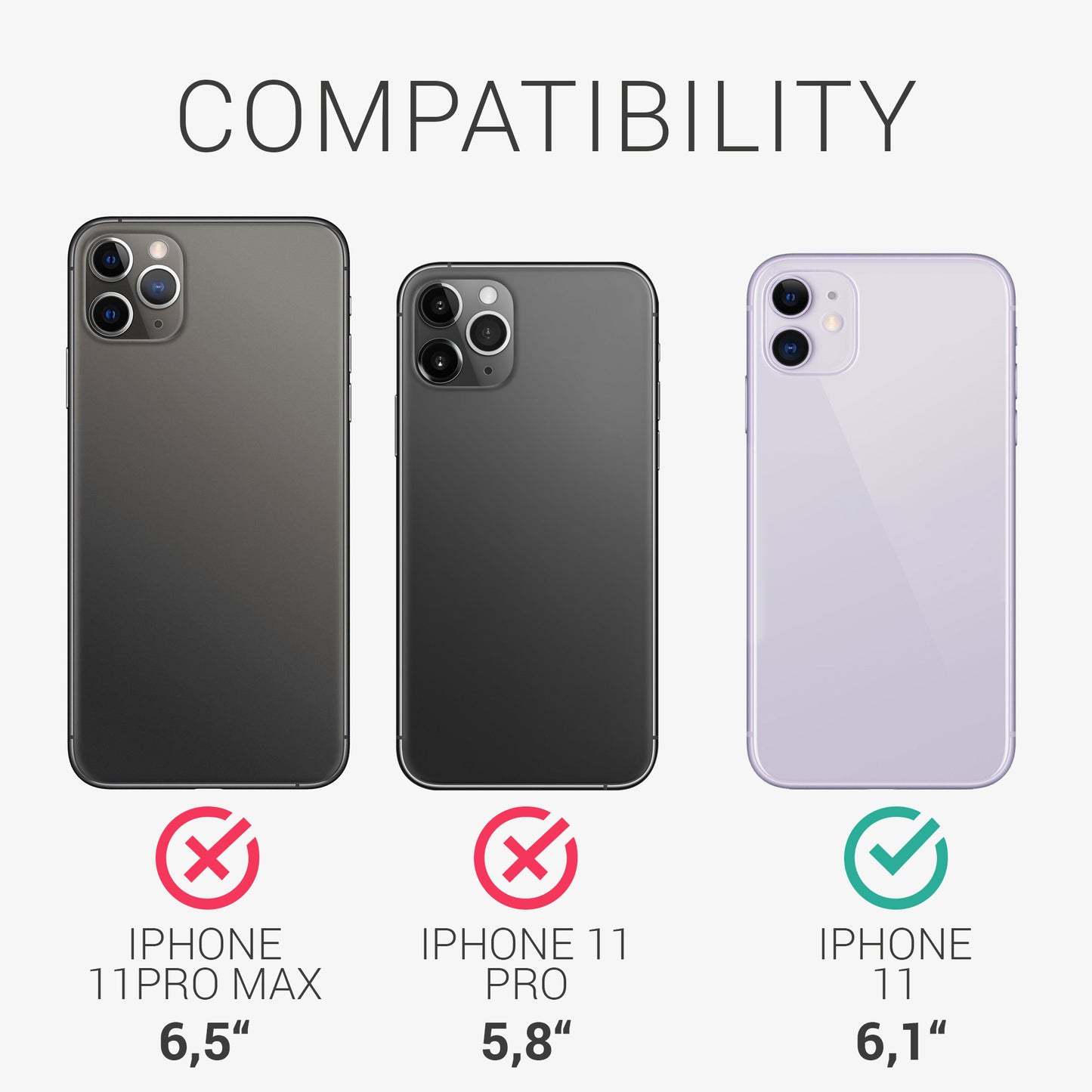 kwmobile Handyhülle für Apple iPhone 11 - Kabelloses Laden - Schutzhülle Cover