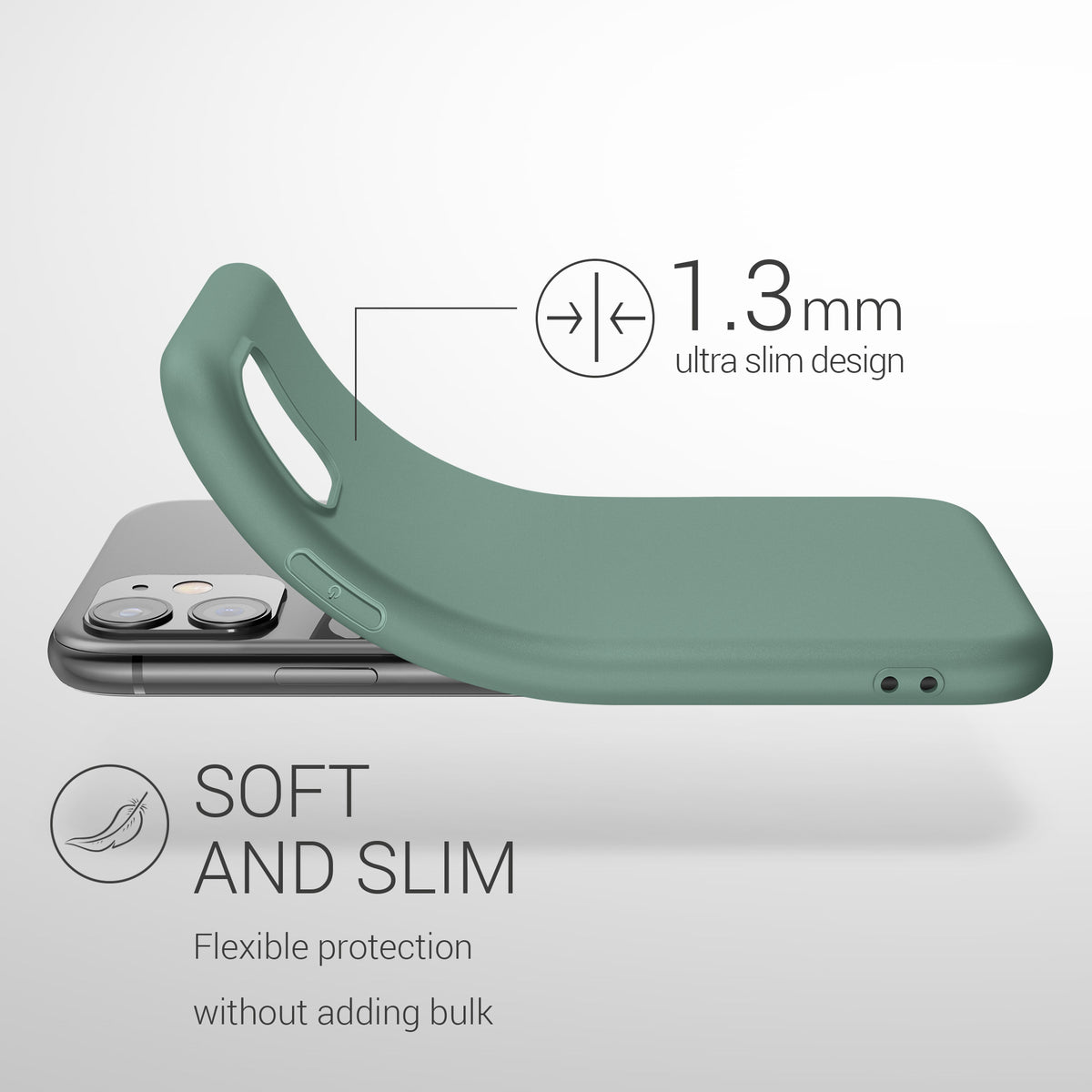 kwmobile Handyhülle für Apple iPhone 11 - Kabelloses Laden - Schutzhülle Cover