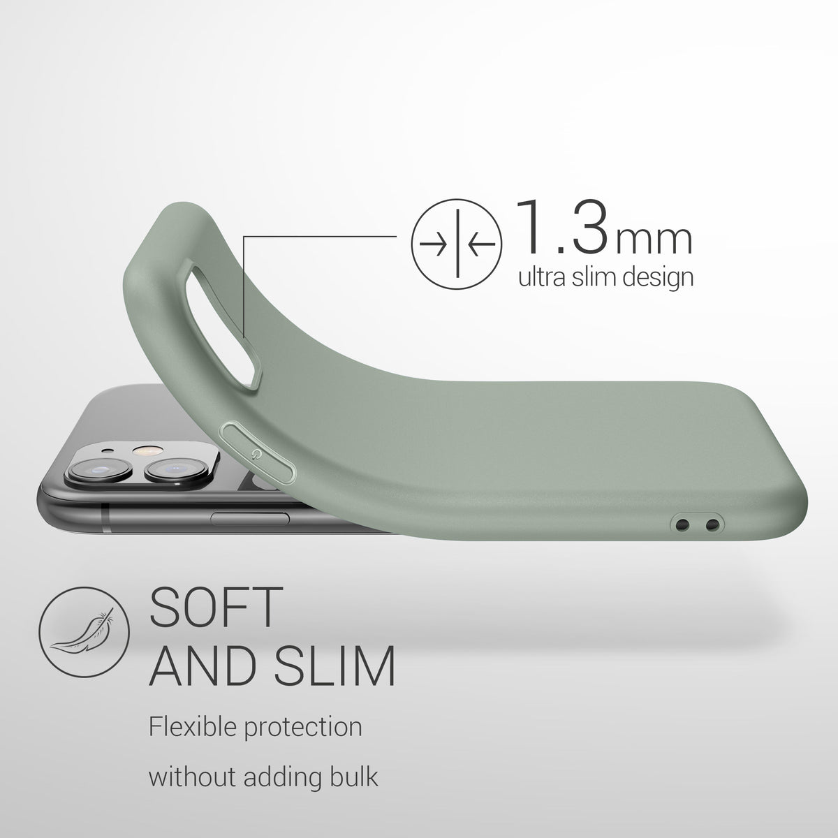 kwmobile Handyhülle für Apple iPhone 11 - Kabelloses Laden - Schutzhülle Cover