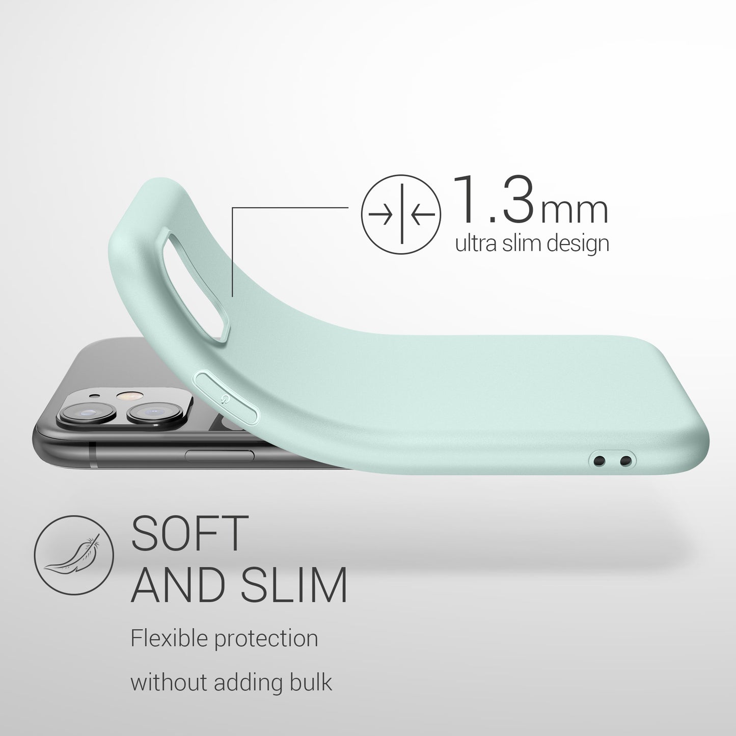 kwmobile Handyhülle für Apple iPhone 11 - Kabelloses Laden - Schutzhülle Cover
