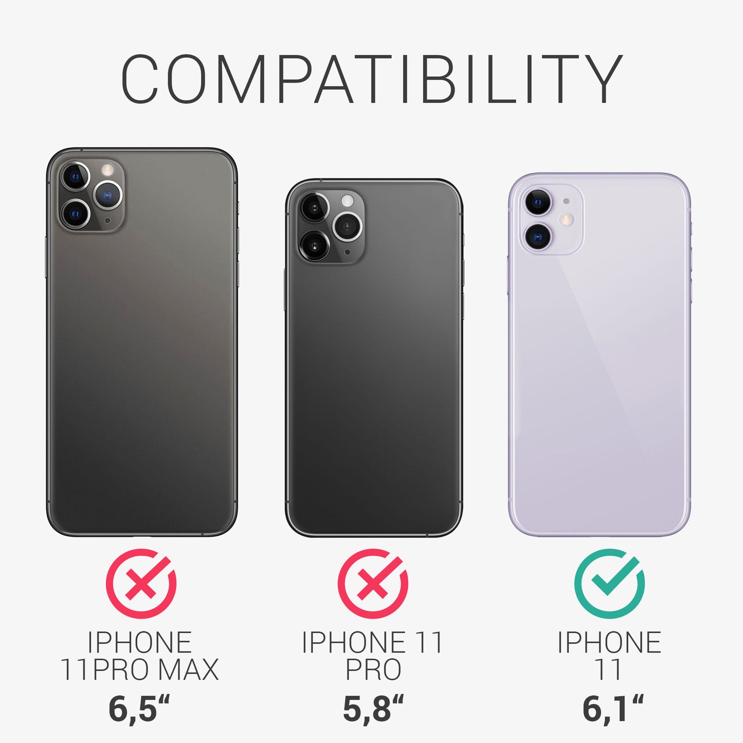 kwmobile Handyhülle für Apple iPhone 11 - Kabelloses Laden - Schutzhülle Cover