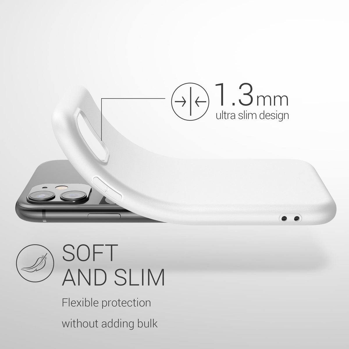 kwmobile Handyhülle für Apple iPhone 11 - Kabelloses Laden - Schutzhülle Cover