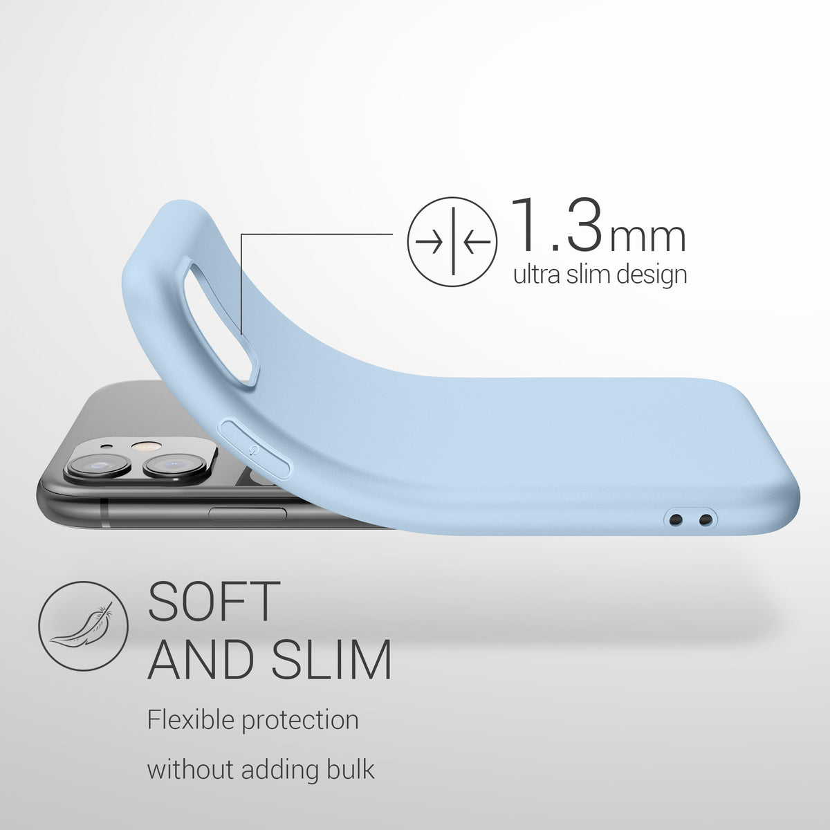 kwmobile Handyhülle für Apple iPhone 11 - Kabelloses Laden - Schutzhülle Cover