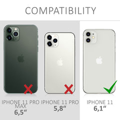 kwmobile Schutzfolie Rückseite kompatibel mit Apple iPhone 11 Folie Backcover Smartphone Handyfolie - Transparent