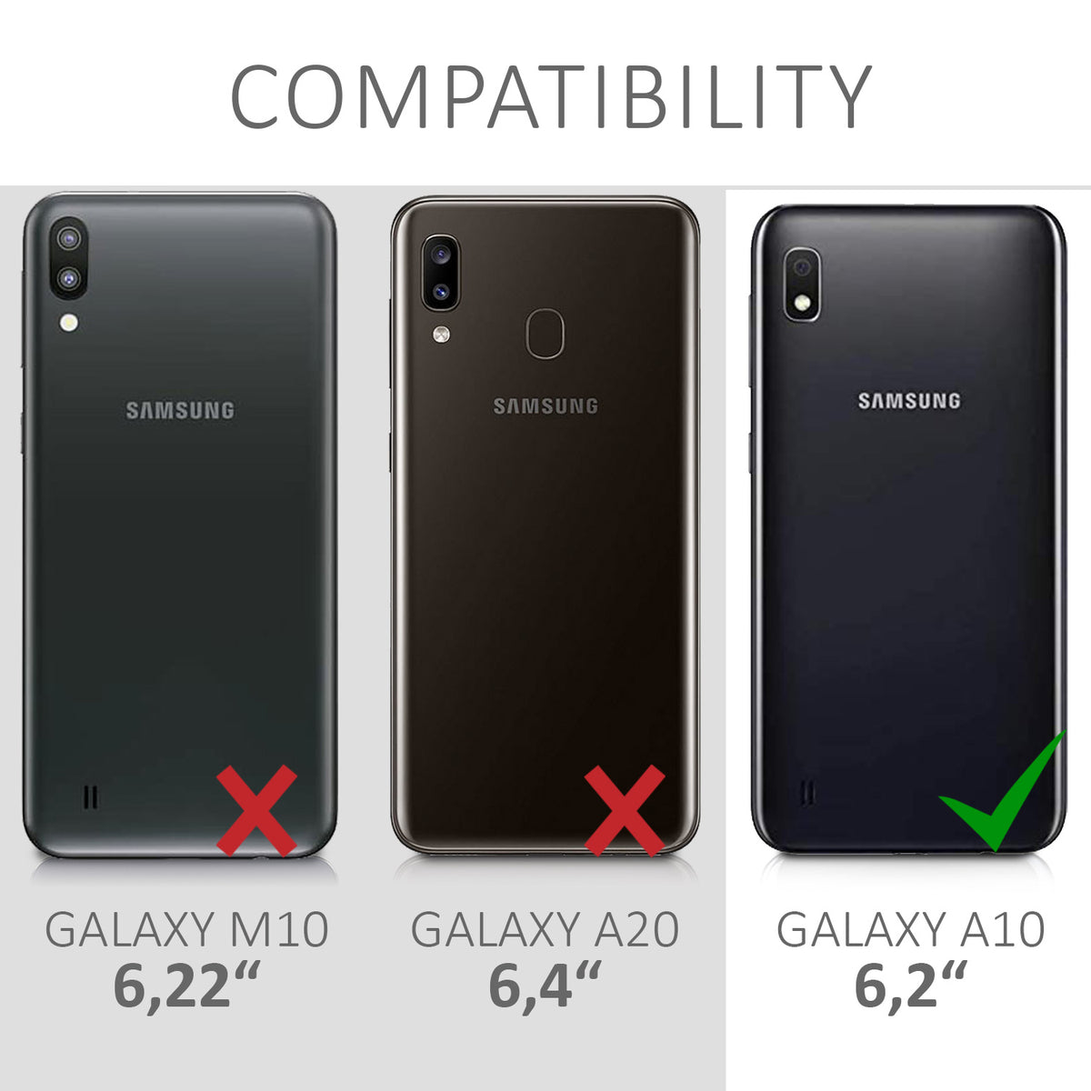 kwmobile Handyhülle für Samsung Galaxy A10 - Kabelloses Laden - Schutzhülle Cover
