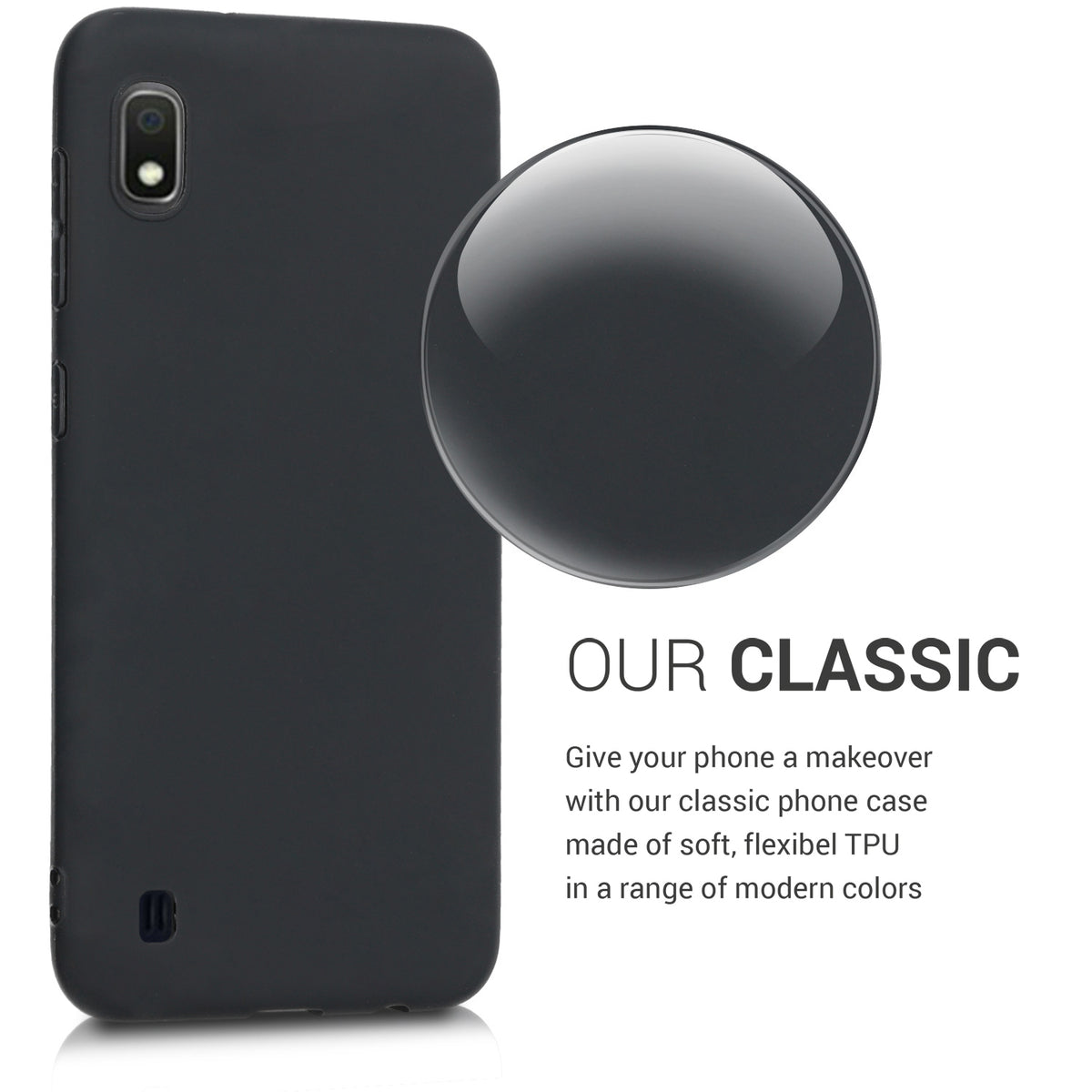 kwmobile Handyhülle für Samsung Galaxy A10 - Kabelloses Laden - Schutzhülle Cover