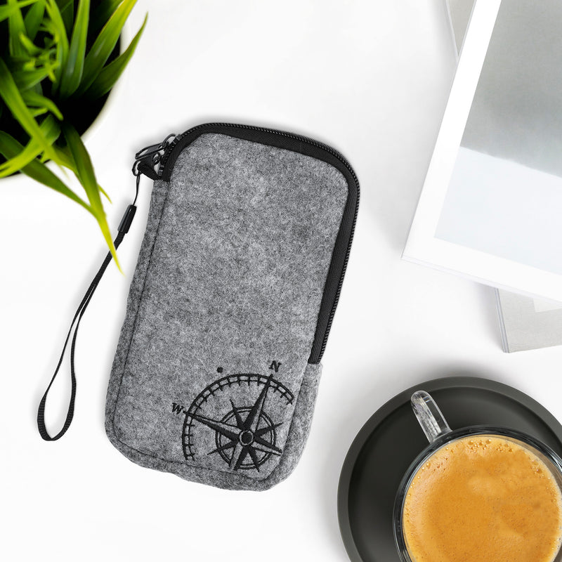 Handytasche für Smartphones 16,5 x 8,9 cm Handy Filztasche