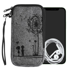 Handytasche für Smartphones 16,5 x 8,9 cm Handy Filztasche