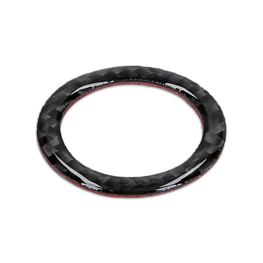 kwmobile Ringrahmen für Start/Stopp-Knopf kompatibel mit BMW 3er Serie E90/E91/E92/E93 - flexibler und dekorativer Carbon-Ring - Carbon Schwarz  [dsg01]