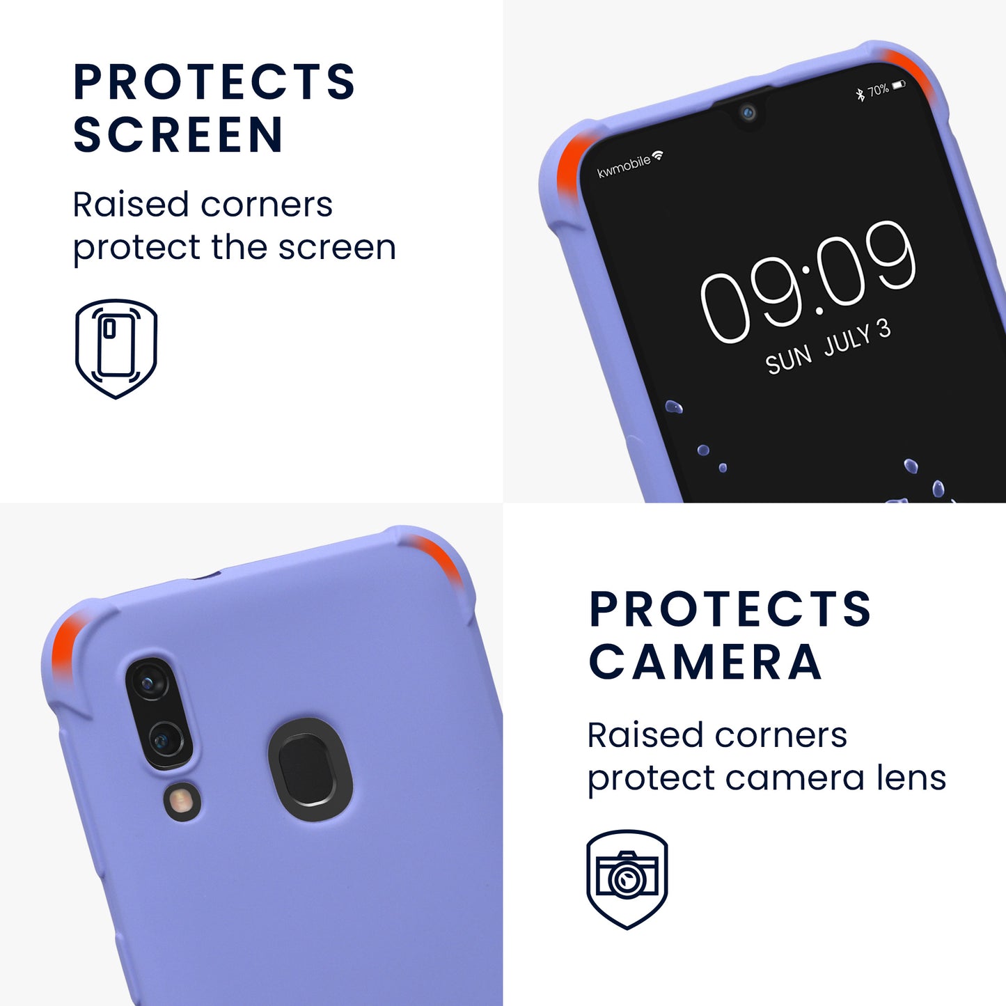 kwmobile Necklace Case kompatibel mit Samsung Galaxy A40 Hülle - Cover mit Kordel zum Umhängen - Silikon Schutzhülle