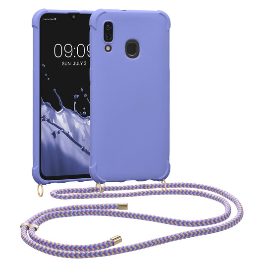 kwmobile Necklace Case kompatibel mit Samsung Galaxy A40 Hülle - Cover mit Kordel zum Umhängen - Silikon Schutzhülle