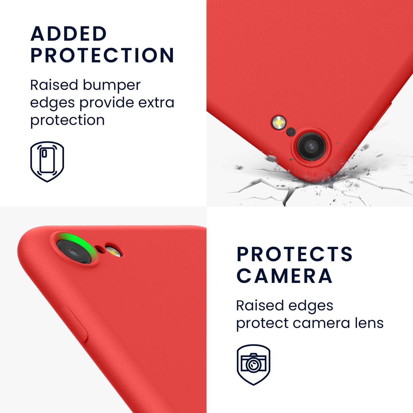 kwmobile Handyhülle für iPhone SE 2022 Hülle / iPhone SE 2020 / iPhone 8 / iPhone 7, für iPhone SE Hülle - Schutzhülle für kabelloses Laden - Case