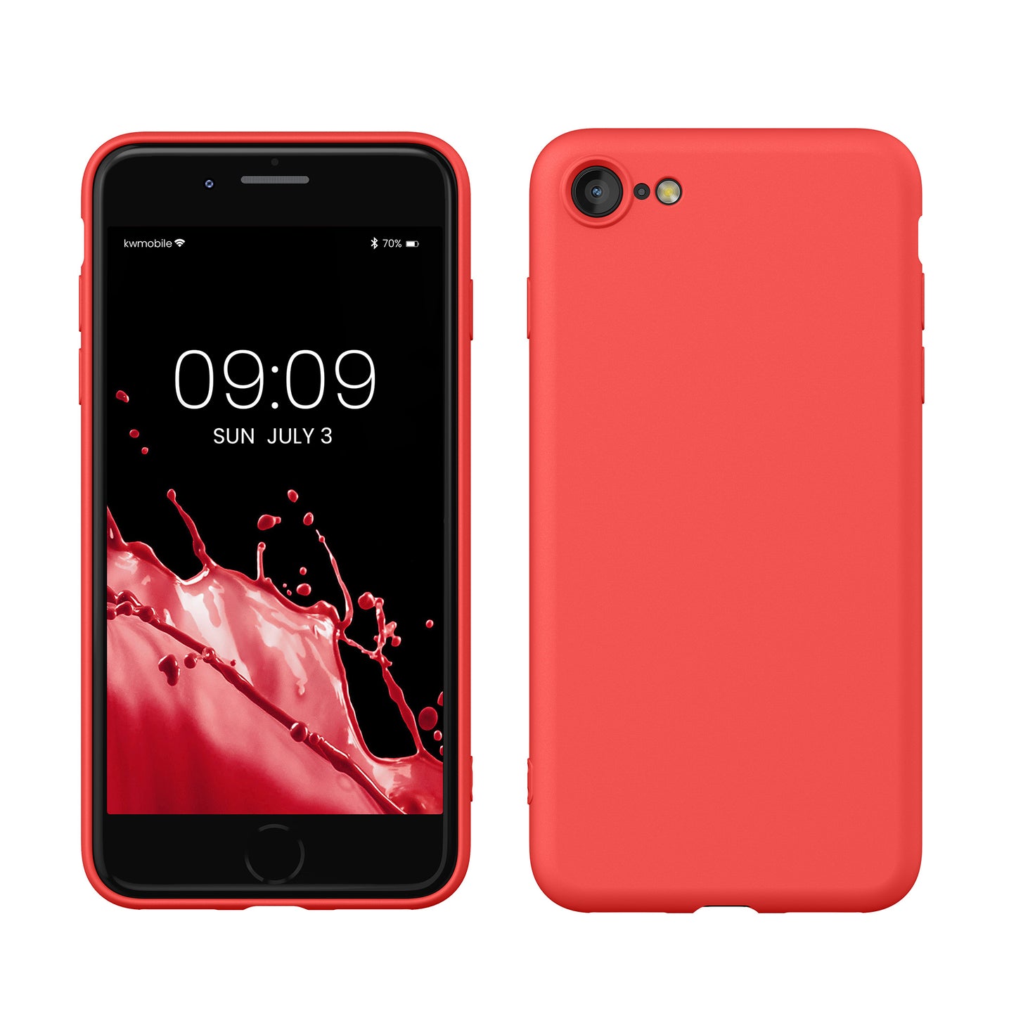 kwmobile Handyhülle für iPhone SE 2022 Hülle / iPhone SE 2020 / iPhone 8 / iPhone 7, für iPhone SE Hülle - Schutzhülle für kabelloses Laden - Case