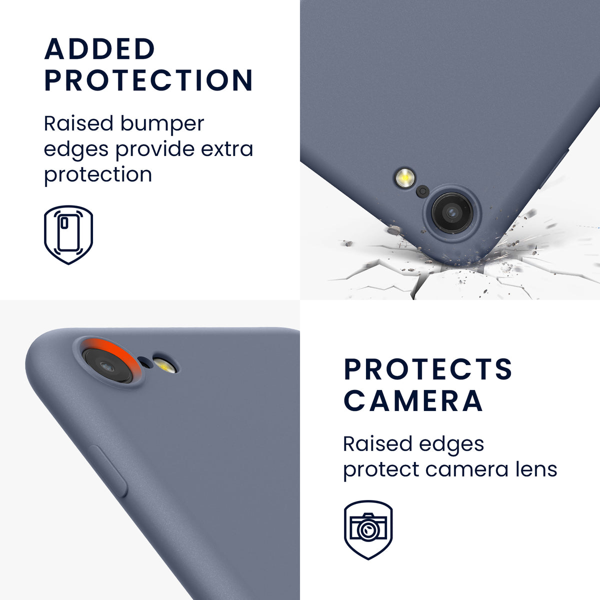 kwmobile Handyhülle für iPhone SE 2022 Hülle / iPhone SE 2020 / iPhone 8 / iPhone 7, für iPhone SE Hülle - Schutzhülle für kabelloses Laden - Case