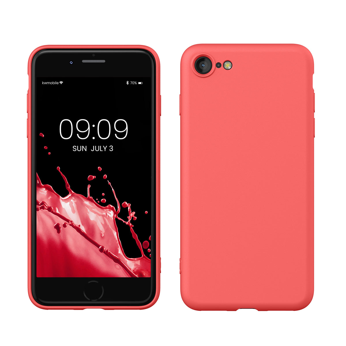 kwmobile Handyhülle für iPhone SE 2022 Hülle / iPhone SE 2020 / iPhone 8 / iPhone 7, für iPhone SE Hülle - Schutzhülle für kabelloses Laden - Case