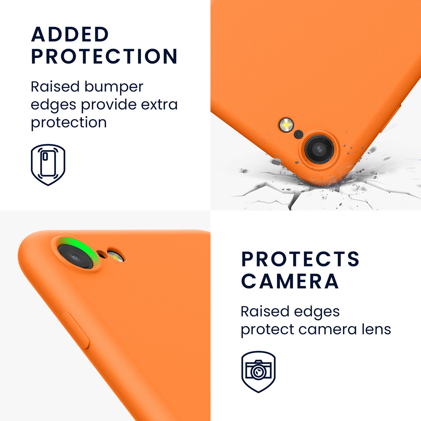 kwmobile Handyhülle für iPhone SE 2022 Hülle / iPhone SE 2020 / iPhone 8 / iPhone 7, für iPhone SE Hülle - Schutzhülle für kabelloses Laden - Case