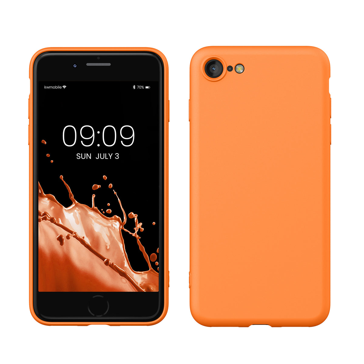 kwmobile Handyhülle für iPhone SE 2022 Hülle / iPhone SE 2020 / iPhone 8 / iPhone 7, für iPhone SE Hülle - Schutzhülle für kabelloses Laden - Case