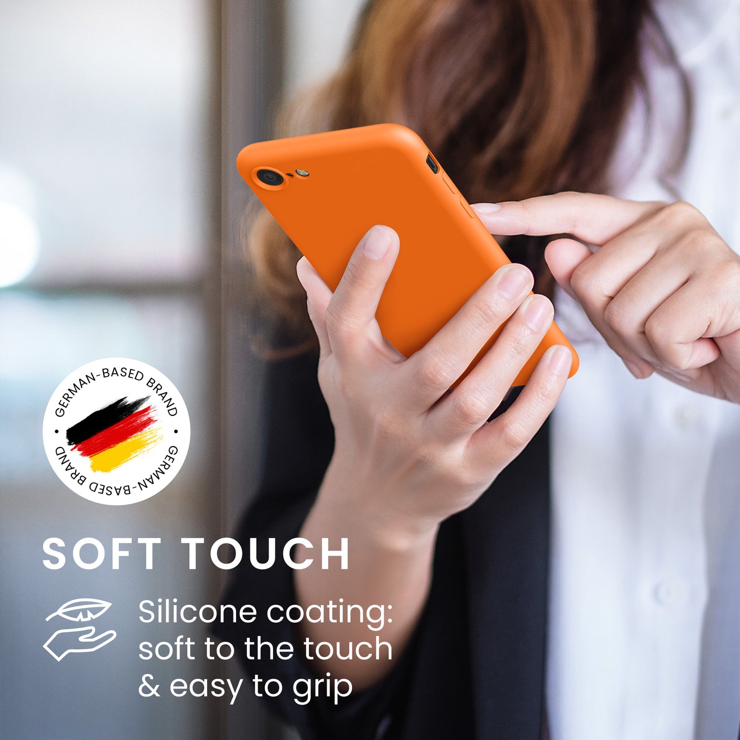 kwmobile Handyhülle für iPhone SE 2022 Hülle / iPhone SE 2020 / iPhone 8 / iPhone 7, für iPhone SE Hülle - Schutzhülle für kabelloses Laden - Case