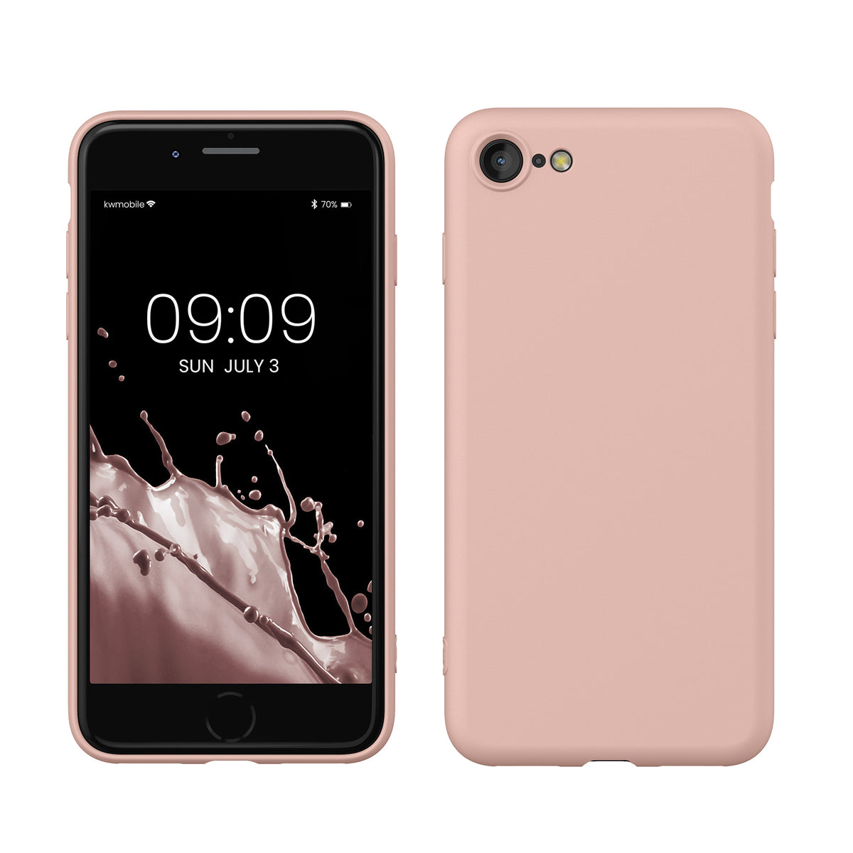 kwmobile Handyhülle für iPhone SE 2022 Hülle / iPhone SE 2020 / iPhone 8 / iPhone 7, für iPhone SE Hülle - Schutzhülle für kabelloses Laden - Case