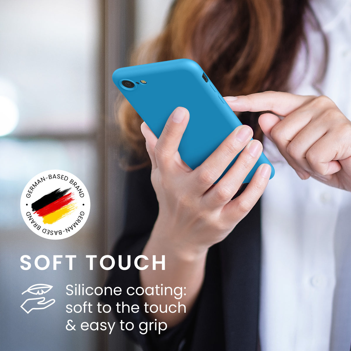 kwmobile Handyhülle für iPhone SE 2022 Hülle / iPhone SE 2020 / iPhone 8 / iPhone 7, für iPhone SE Hülle - Schutzhülle für kabelloses Laden - Case