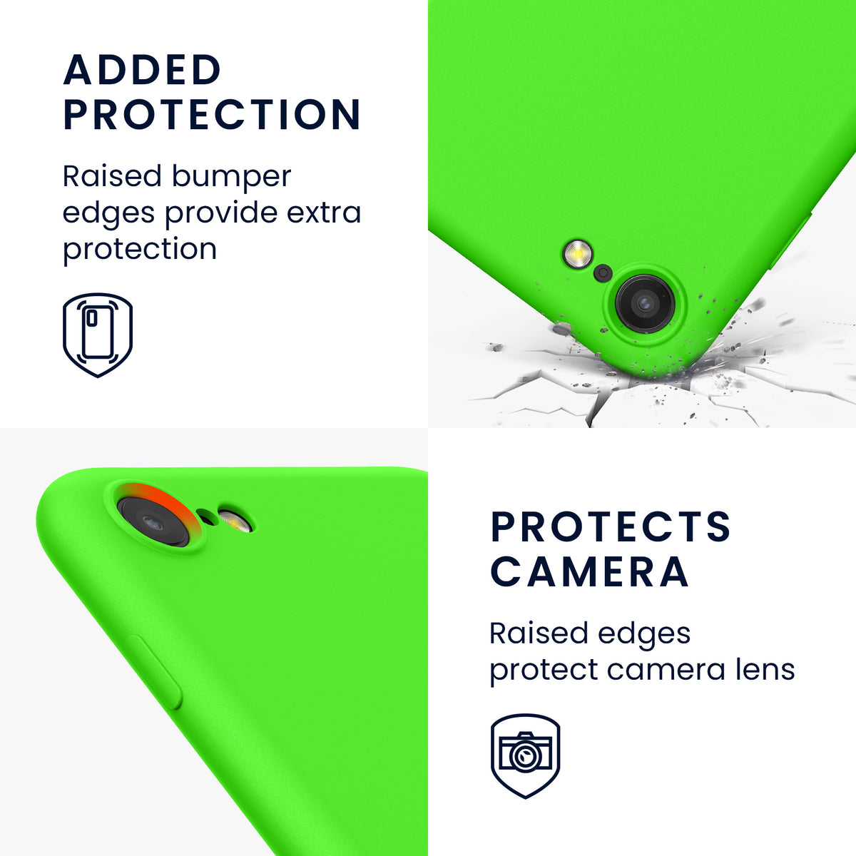 kwmobile Handyhülle für iPhone SE 2022 Hülle / iPhone SE 2020 / iPhone 8 / iPhone 7, für iPhone SE Hülle - Schutzhülle für kabelloses Laden - Case