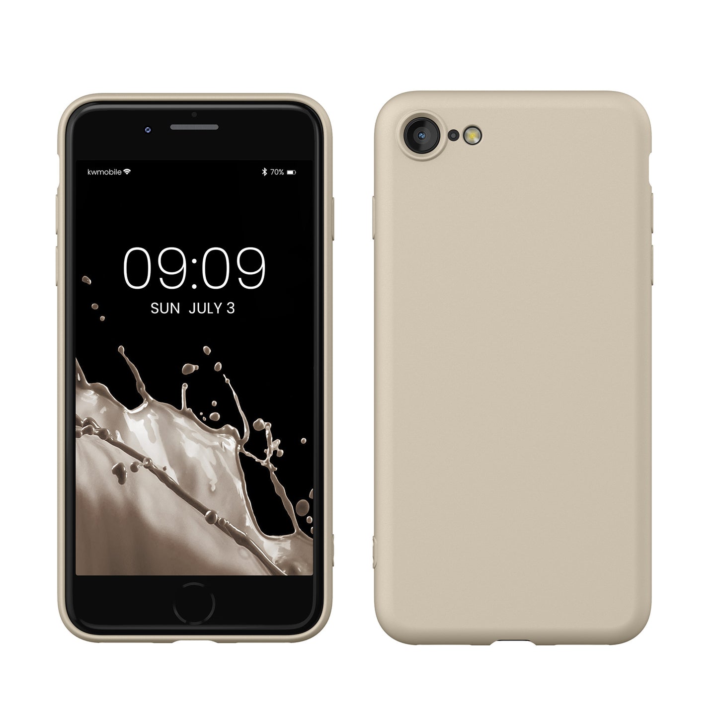 kwmobile Handyhülle für iPhone SE 2022 Hülle / iPhone SE 2020 / iPhone 8 / iPhone 7, für iPhone SE Hülle - Schutzhülle für kabelloses Laden - Case