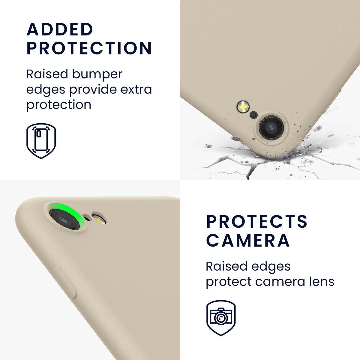 kwmobile Handyhülle für iPhone SE 2022 Hülle / iPhone SE 2020 / iPhone 8 / iPhone 7, für iPhone SE Hülle - Schutzhülle für kabelloses Laden - Case