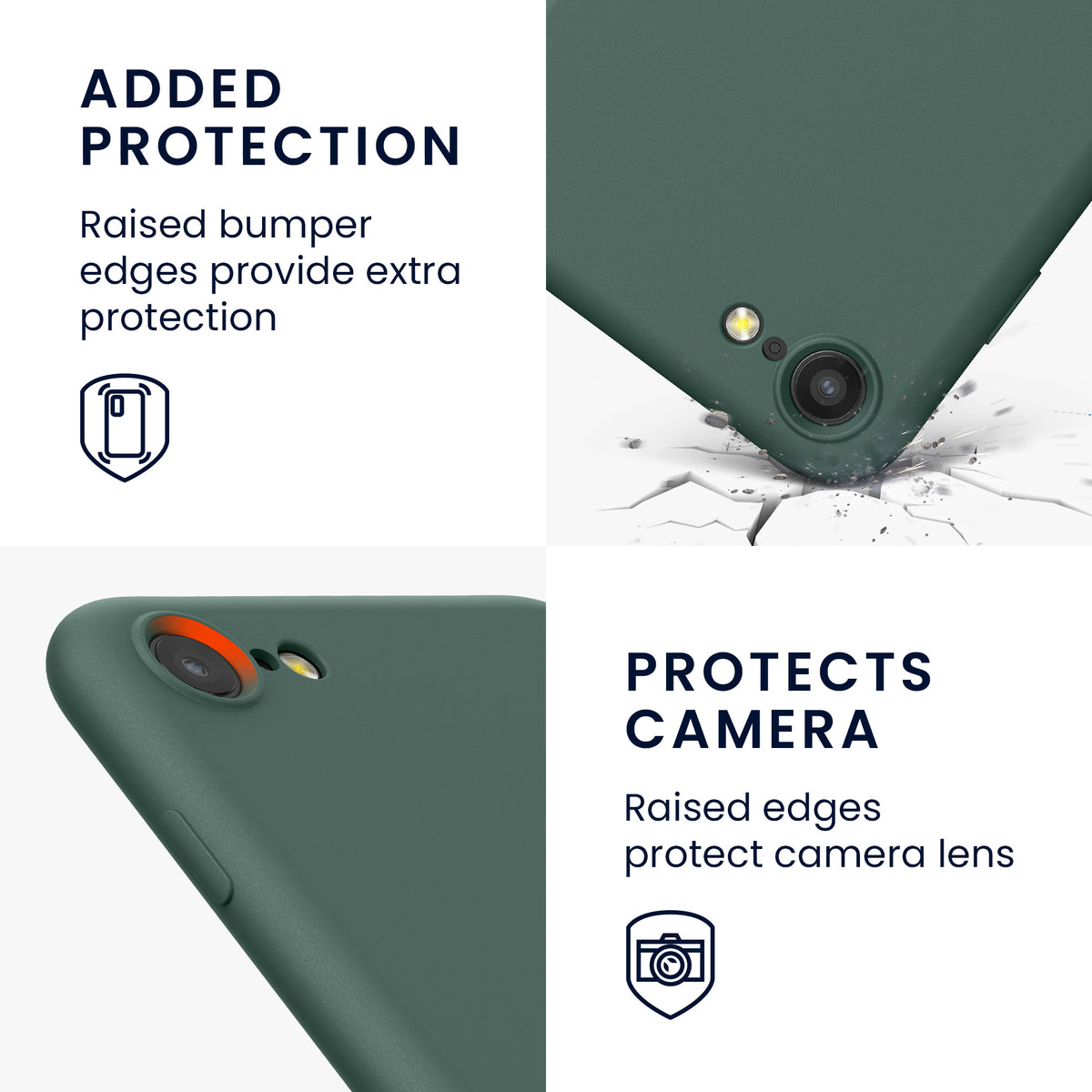 kwmobile Handyhülle für iPhone SE 2022 Hülle / iPhone SE 2020 / iPhone 8 / iPhone 7, für iPhone SE Hülle - Schutzhülle für kabelloses Laden - Case