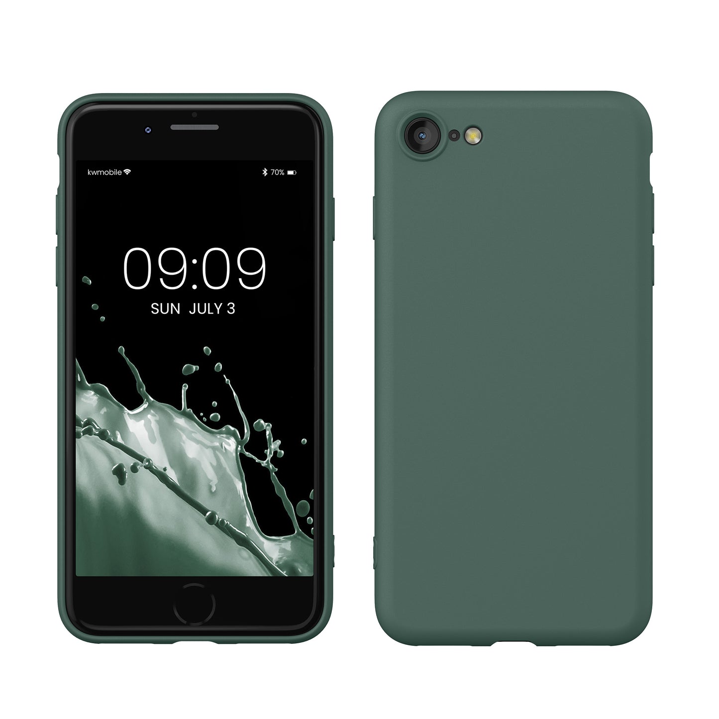 kwmobile Handyhülle für iPhone SE 2022 Hülle / iPhone SE 2020 / iPhone 8 / iPhone 7, für iPhone SE Hülle - Schutzhülle für kabelloses Laden - Case